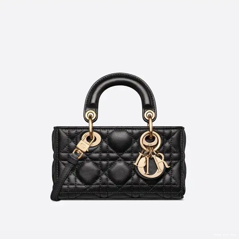 D-Joy Bag Cannage Micro Black Lady Lambskin 0502